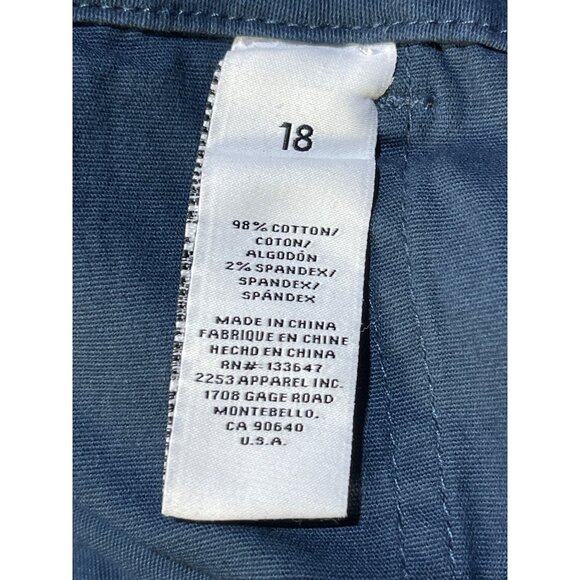 Regeneration By Celebrity Pink Womens Size 18 RELAXED Cargo Pants Blue - Picture 10 of 10